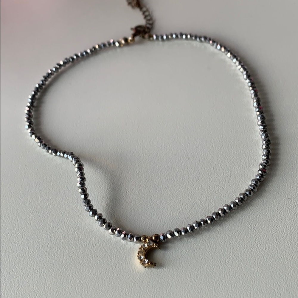 Beaded moon necklace